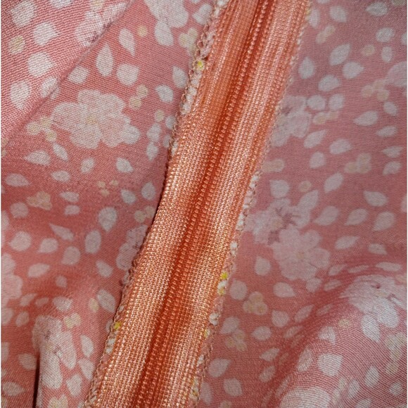 Gap Tank Dress Size M Sleeveless Shift Zip Knee Length Orange Floral Cottage - Picture 9 of 10